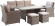 Комплект мебели ADELINA (Аделина) со столом 145х85 на 7 персон и трехместным диваном коричневого цвета из плетеного искусственного ротанга
