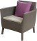 Комплект мебели SALEMO SET (Салемо сет) цвет графит с двухместным диваном из пластика под фактуру искусственного ротанга