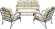 Лаунж зона DOLORES (Долорес) на 5 персоны с трехместным диваном с мраморным столом