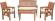 Комплект мебели MAYYA (Майя) на 4 персоны коричневый из дерева