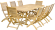 Обеденная группа WOODLANCH (ВудЛанч) с раздвижным столом 180/240х100 на 8 персон из дерева акация 