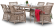 Обеденная группа серии ЛАТТЕ соломенного цвета на 6 персон со стол 160х90 из искусственного ротанга