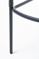 Бордо стул барный плетеный из роупа, каркас из стали серый (RAL7022) муар, роуп серый 15мм, ткань серая 017