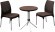 Комплект мебели CHELSEA set (Челси) коричневый из пластика