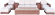 Лаунж зона MERCEDES (Мерседес) на 7 персон с трехместным из плетеного искусственного ротанга цвет коричневый