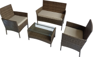 Комплект мебели PADUA (Падуя) коричневый из искусственного ротанга
