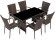 Стол обеденный серии LAGUNA (Лагуна) AF-2011 коричневый размером 145х74 из плетеного искусственного ротанга
