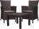 Комплект мебели ROSARIO (Розарио) коричневый из пластика под фактуру искусственного ротанга