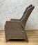 Кресло серии BURSA (Бурса) бежево-коричневое с регулируемой спинкой из искусственного ротанга