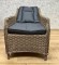 Кресло серии BURSA (Бурса) бежево-коричневое с регулируемой спинкой из искусственного ротанга