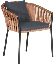 Кресло DIVA (Дива) коричневое из искусственного ротанга