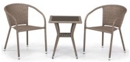 Комплект мебели SIENA (Сиена) T25B/Y137C светло окричневый со столом 50х50 на 2 персоны из искусственного ротанга