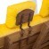 Качели садовые 4-местные серии INTERSYSTEM с желтой подушкой из дерева ироко