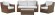 Лаунж зона SALONI (Салони) с двухместным диваном серо-коричневого цвета из плетеного искусственного ротанга