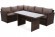 Комплект мебели угловой KINGSTON (Кингстон) коричневый со столом 145х74 из искусственного ротанга
