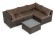 Комплект мебели ЛАГУНА угловой модульный коричневый из искусственного ротанга
