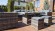 Комплект мебели САН-РЕМО обеденная группа со столом 180х105 и угловым диваном из искусственного ротанга