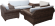 Лаунж зона DZHASINTA (Джасинта) на 6 персон с трехместным диваном из плетеного натурального ротанга цвет темно-коричневый