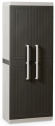 Шкаф 2х дверный узкий серии WOOD LINE S (Вуд Лайн) из пластика цвет молочно-белый 255