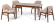 Стол обеденный раздвижной серии MANUKAN (Манукан) размером 120/150х80 цвет коричневый из дерева гевея