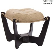 Пуфик для кресла MERY (Мэри) мебельная ткань коричневого и молочного цвета