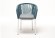 Марсель стул плетеный из роупа, каркас алюминий светло-серый (RAL7035) шагрень, роуп бирюзовый круглый, ткань светло-серая