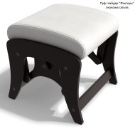 Пуфик глайдер для кресла FACTOR (Фэктори) экокожа коричневого и молочного цвета