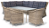 Комплект мебели угловой БАЗЕЛЛА соломенного цвета на 8 персон со столом 160х90 из искусственного ротанга