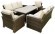 Лаунж зона OBT SUNDAWN (Обт сандаун) на 8 персон со столом 160 х 80 коричневого цвета из плетеного искусственного ротанга