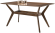Стол обеденный серии LAYANG (Лаянг) размером 150х90 цвет коричневый из дерева гевея