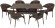Обеденная группа RICHMOND-AZALIYA (Ричмонд-Азалия) коричневая со столом 160х90 из ДПК и искусственного ротанга