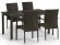 Комплект мебели MONIKA (Моника) T256A/Y379A коричневый со столом 140х90 на 4 персоны из искусственного ротанга