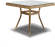 Стол обеденный серии АЙРИШ соломенного цвета 90х90 из искусственного ротанга