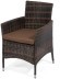 Комплект мебели угловой ДЖУДИ БРАУН AF-20201 коричневый на 6 персон со столом 145х74 из искусственного ротанга