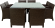 Комплект мебели CORONA M (Корона) на 8 персон коричневый из искусственного ротанга
