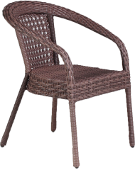 Кресло DECO (Деко) коричневое из искусственного ротанга