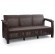 Комплект мебели YALTA BIG FAMILY 4 CHAIR (Ялта) темно коричневый из пластика под искусственный ротанг