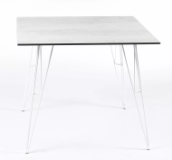 Стол обеденный серии  РУССО цвета светло-серый HPL 90х90