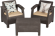 Комплект садовой мебели YALTA COMPANY SET XL (Ялта Ротанг-плюс) цвет мокко/венге из пластика под искусственный ротанг