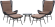 Комплект мебели серии BALEA (Балеа) на 2 персоны черного цвета из искусственного ротанга