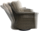 Кресло вращающееся серии  ALTURA (Альтура) коричневого цвета из плетеного искусственного ротанга
