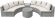 Лаунж зона PANO (Пано) с полукруглыми диванами серого цвета из плетеного искусственного ротанга