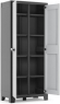 Шкаф 2-х дверный узкий TITAN MULTI SPACE CABINET (Титан Мульти) серого цвета из пластика
