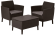 Комплект мебели SALEMO BALKONY SET (Салемо балкон сэт) коричневый из пластика под фактуру искусственного ротанга