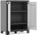 Шкаф 2-х дверный узкий TITAN BACE CABINET (Титан) серого цвета из пластика