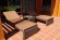 Комплект мебели JESIKA (Джесика) 2 шезлонга с матрасом и столиком коричневый из иск. ротанга