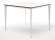 Малага обеденный стол из HPL 90х90см, цвет молочный, каркас белый