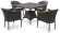 Комплект мебели MONIKA (Моника) T190B/Y350A коричневый со столом 90х90 на 4 персоны из искусственного ротанга