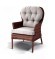 Кресло серии АЛИСА коричневое из искусственного ротанга