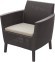 Комплект мебели SALEMO SET 3 (Салемо сет) коричневый из пластика под фактуру искусственного ротанга